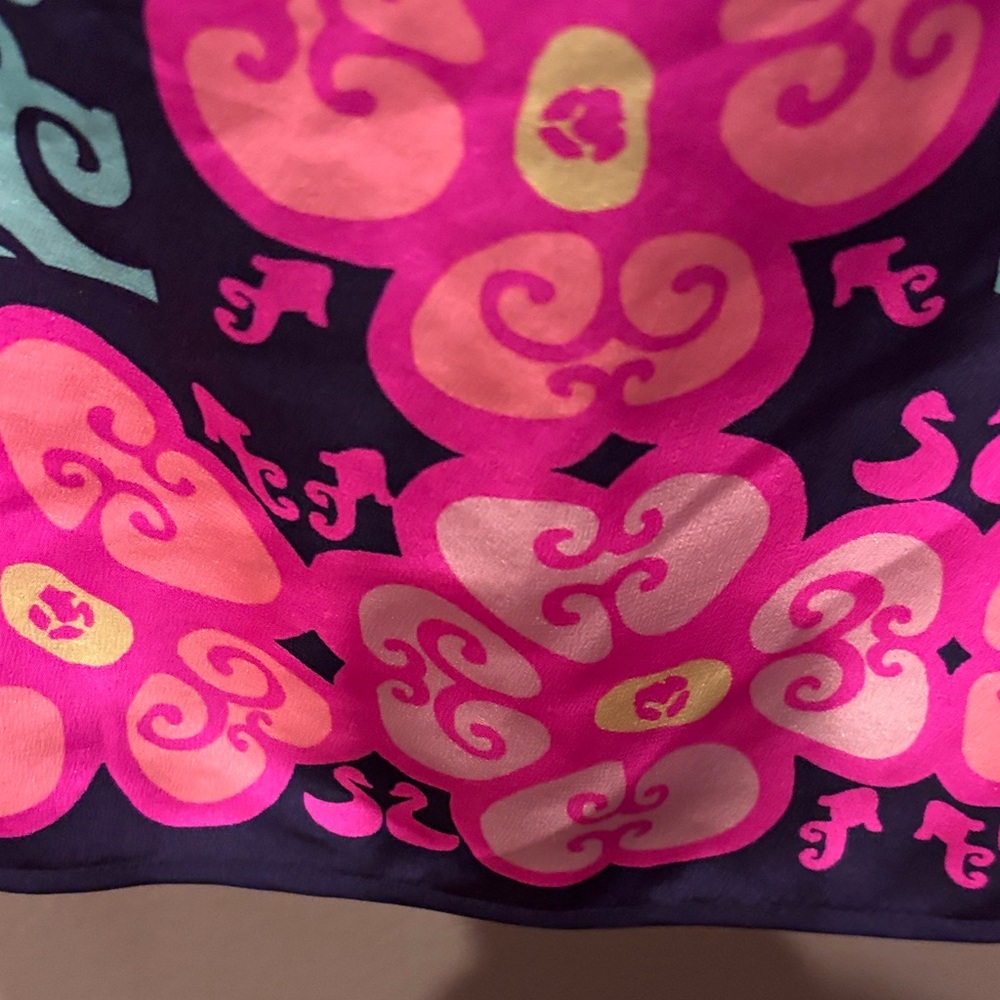 Lilly Pulitzer Pink and Teal Patterned Tank Top - Picture 4 of 5